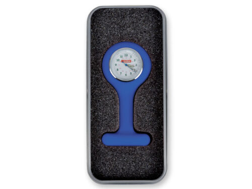 OROLOGIO PER INFERMIERI con scatola alluminio - rotondo - blu