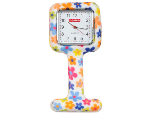 OROLOGIO PER INFERMIERI - quadrato - fantasia fiori