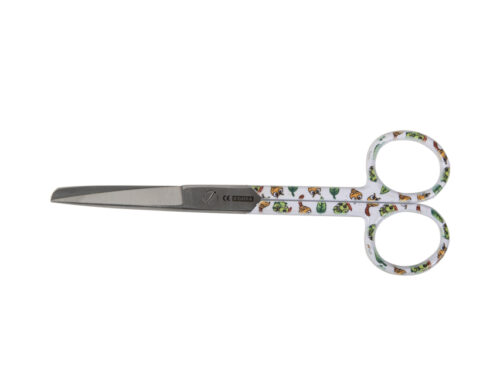 FORBICI IN ACCIAIO INOX RETTE PUNTE ALTERNE - fantasia bruco - 14 cm