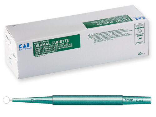 Curette Dermatologiche KAI diametro 7 mm – Monouso (Conf. 20 pz)