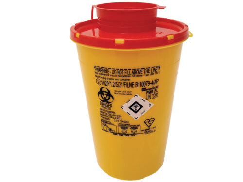 CONTENITORE RIFIUTI TAGLIENTI LINEA PBS - 2 litri conf. 75 pz.