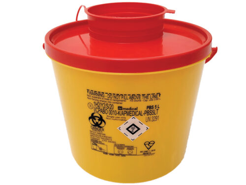 CONTENITORE RIFIUTI TAGLIENTI LINEA PBS - 5 litri conf. 55 pz.