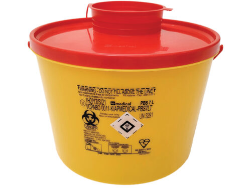CONTENITORE RIFIUTI TAGLIENTI LINEA PBS - 7 litri conf. 40 pz.