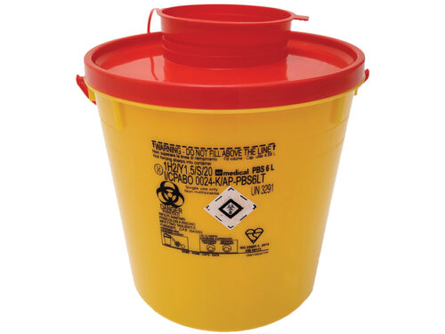 CONTENITORE RIFIUTI TAGLIENTI LINEA PBS - 6 litri conf. 55 pz.