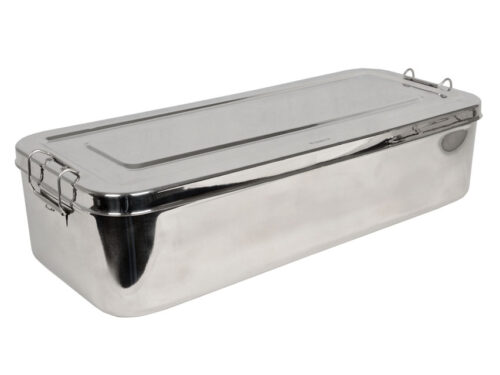SCATOLA INOX 50x20x10cm - con manici