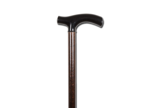Bastone da Deambulazione a “T” Nero – Bastone Sintetico con Portata 120 kg