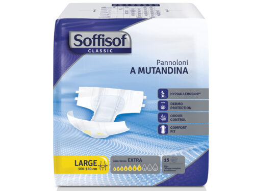 PANNOLONI SOFFISOF CLASSIC - incontinenza moderata - large conf. 90 pz.