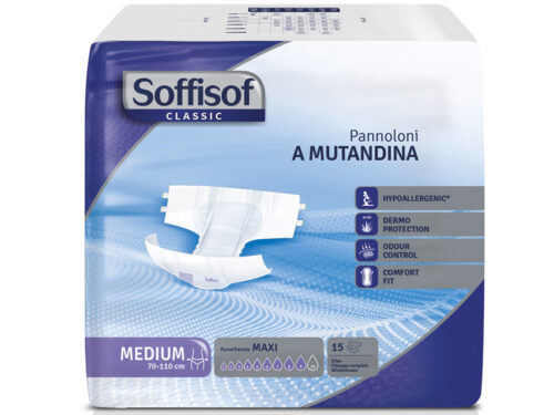 PANNOLONI SOFFISOF CLASSIC - incontinenza forte - medio conf. 60 pz.