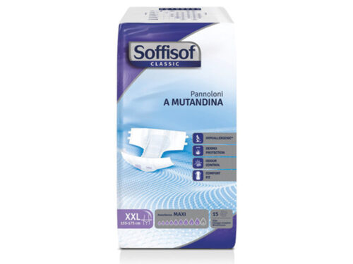 PANNOLONI SOFFISOF CLASSIC - incontinenza forte - XX-large conf. 60 pz.