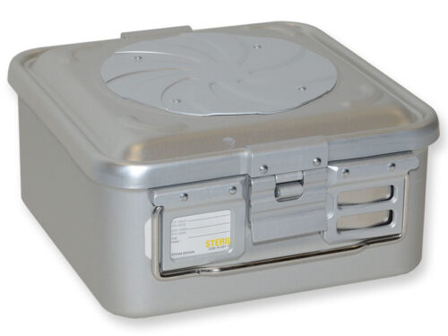 Container con Valvola piccolo h135 mm – Grigio per Sterilizzazione