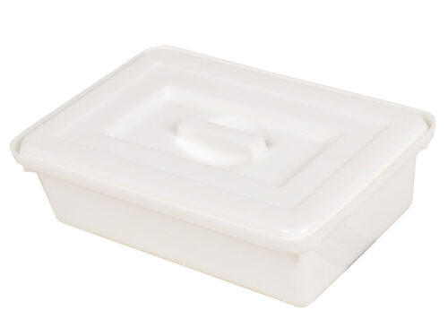 VASSOIO CON COPERCHIO 220x150x70 mm - plastica