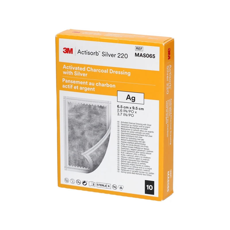 ACTISORB SILVER 220 3M 6,5×9,5 cm conf. 10 pz