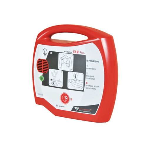 DEFIBRILLATORE AED RESCUE SAM – italiano