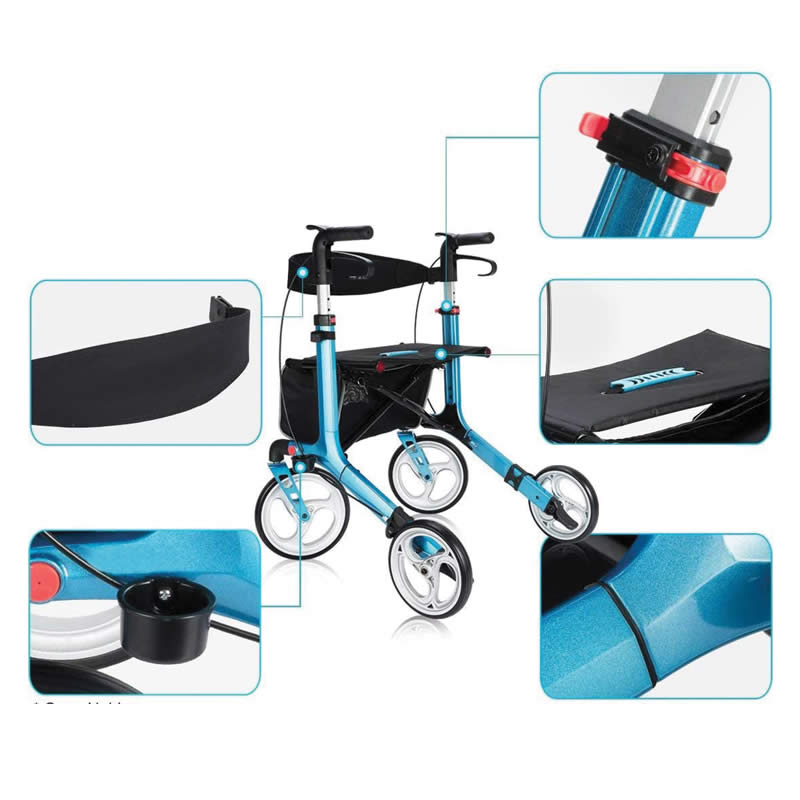 Deambulatore Prince Pieghevole con Ruote e Seduta