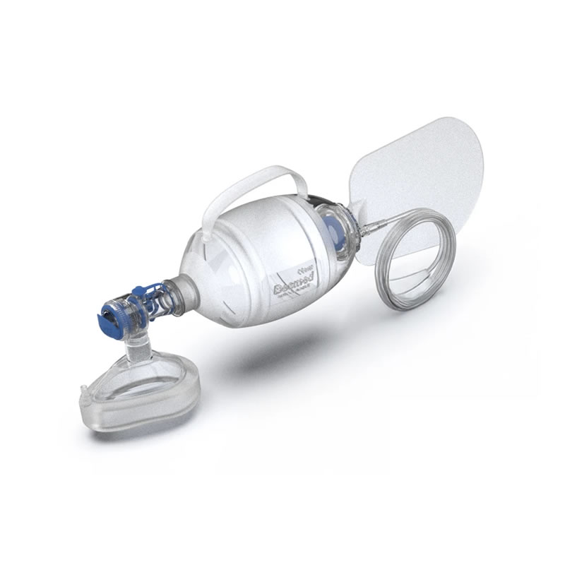 KIT PALLONE RIANIMATORE IN SILICONE con mascherine N. 5 – adulti