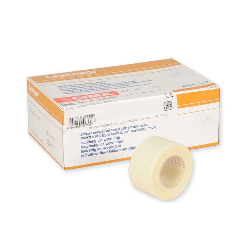 Nastro Leukopor 9,2 m × 25 mm – Cerotto Medicale Delicato