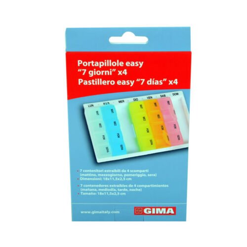 PORTAPILLOLE SETTIMANALE x4 EASY – italiano scatolo