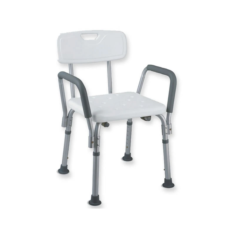 SEDIA DA DOCCIA con schienale e braccioli – portata 100 kg
