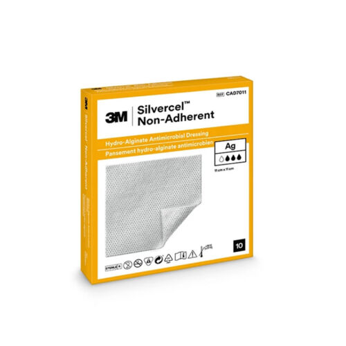 SILVERCEL 3M MEDICAZIONE ANTIMICROBICA NON ADERENTE IN IDROALGINATO CON ARGENTO 11×11 cm