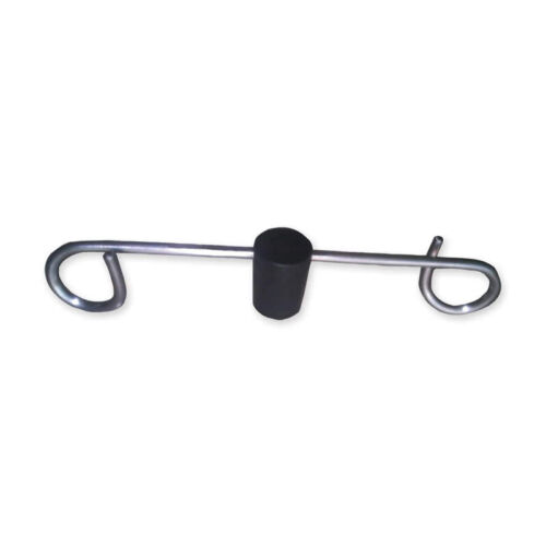 Supporto in Acciaio Inox con 2 Ganci per Cestello Flebo