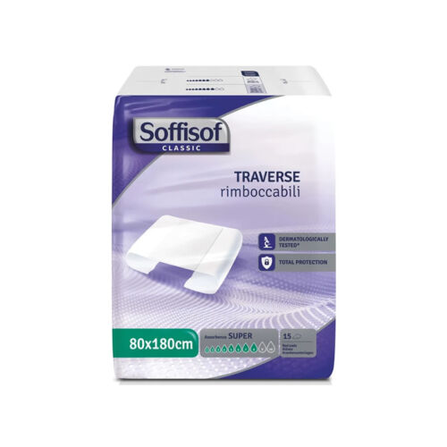 TRAVERSA LETTO ASSORBENTE SOFFISOF 80×180 cm – alta assorbenza conf. 90 pz