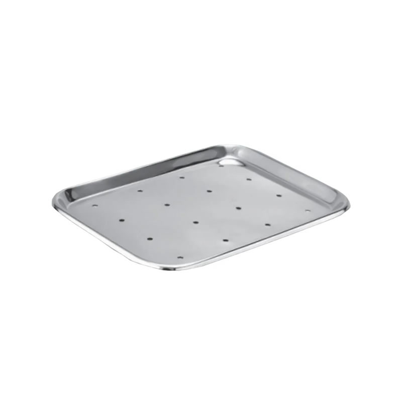VASSOIO DI MAYO PERFORATO ACCIAIO INOX – 350x252x16 mm