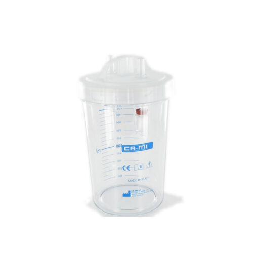 VASO 1 LITRO con coperchio - autoclavabile a 143°C