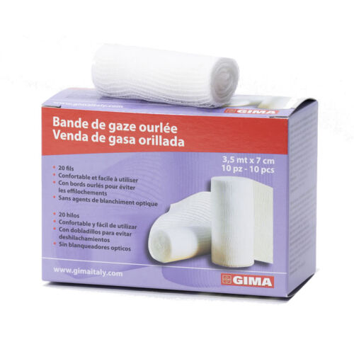 BENDE DI GARZA 3,5 m x 7 cm CONFEZIONE 10 PZ