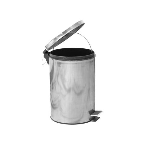 CESTINO RIFIUTI INOX AISI 410 20 litri con pedale aperto