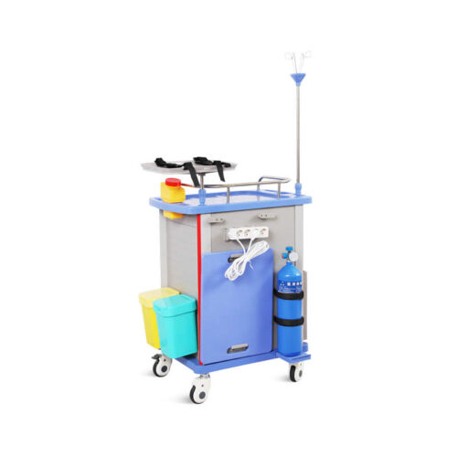 Carrello Emergenza NEO con 5 Cassetti – Carrello Medicale per Pronto Soccorso RETRO