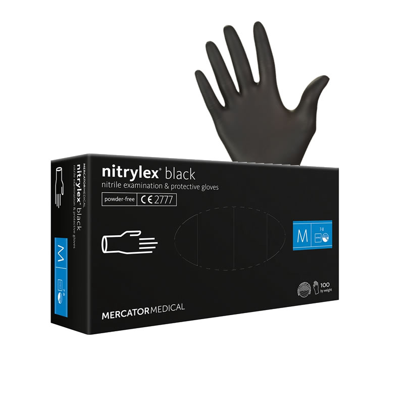 GUANTI NITRILE NITRYLEX BLACK – medi conf. 100 pz