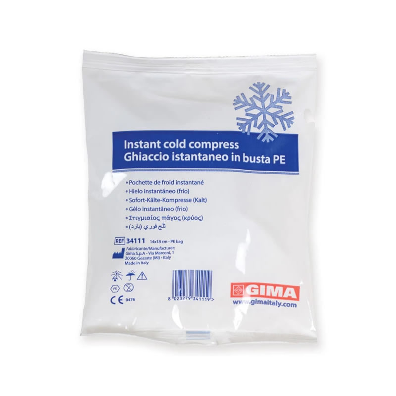 Ghiaccio Istantaneo in Busta PE – Compressa Fredda Monouso (Conf. 25 Pezzi)