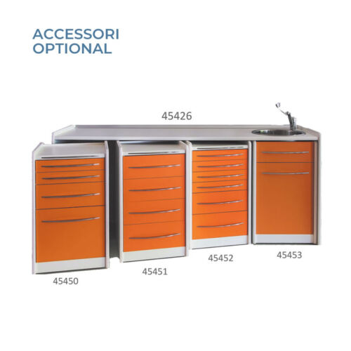 PIANO DI LAVORO 206 cm – lavello a destra accessori