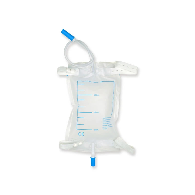 SACCA URINE DA GAMBA 750 cc – tubo 10 cm con kit bottoni