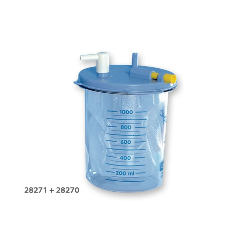 SACCA MONOUSO 1 litro con coperchio, per 28270 VASO 1 LITRO senza coperchio - immagine 2