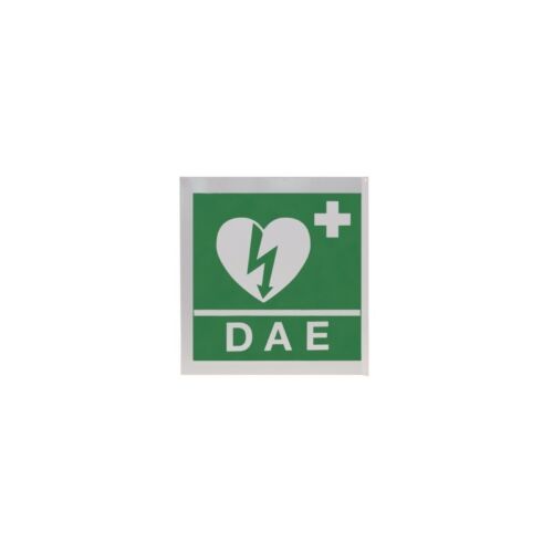 CARTELLO FRONTALE DAE PER DEFIBRILLATORE - cm 25 x 25